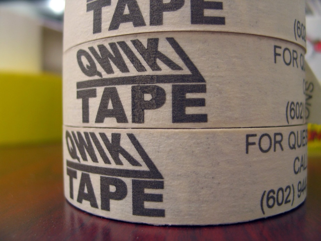 Custom printed masking tape rolls